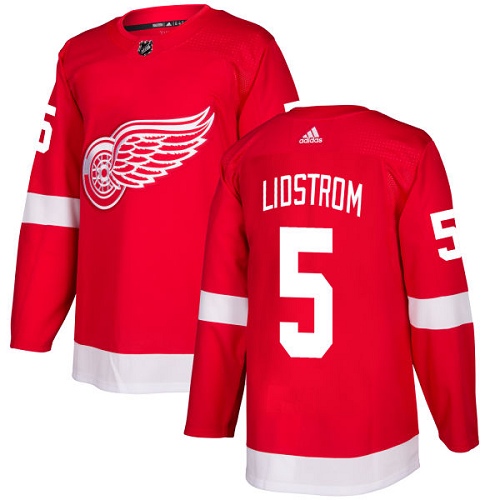 Adidas Detroit Red Wings #5 Nicklas Lidstrom Red Home Authentic Stitched Youth NHL Jersey->youth nhl jersey->Youth Jersey